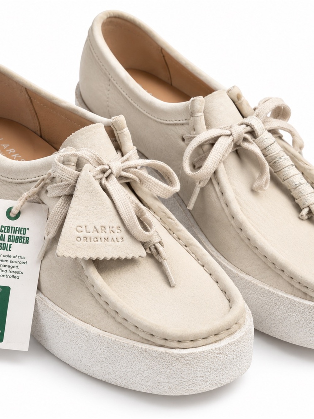 Clarks Originals Wallabee Cup White Nubuck Platform Shoes Women’s 10 NEW